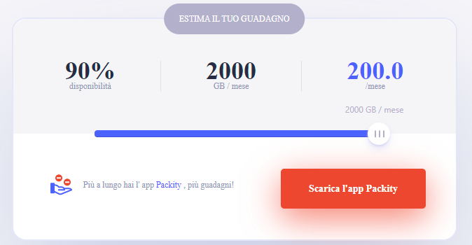 Packity Guadagna Soldi