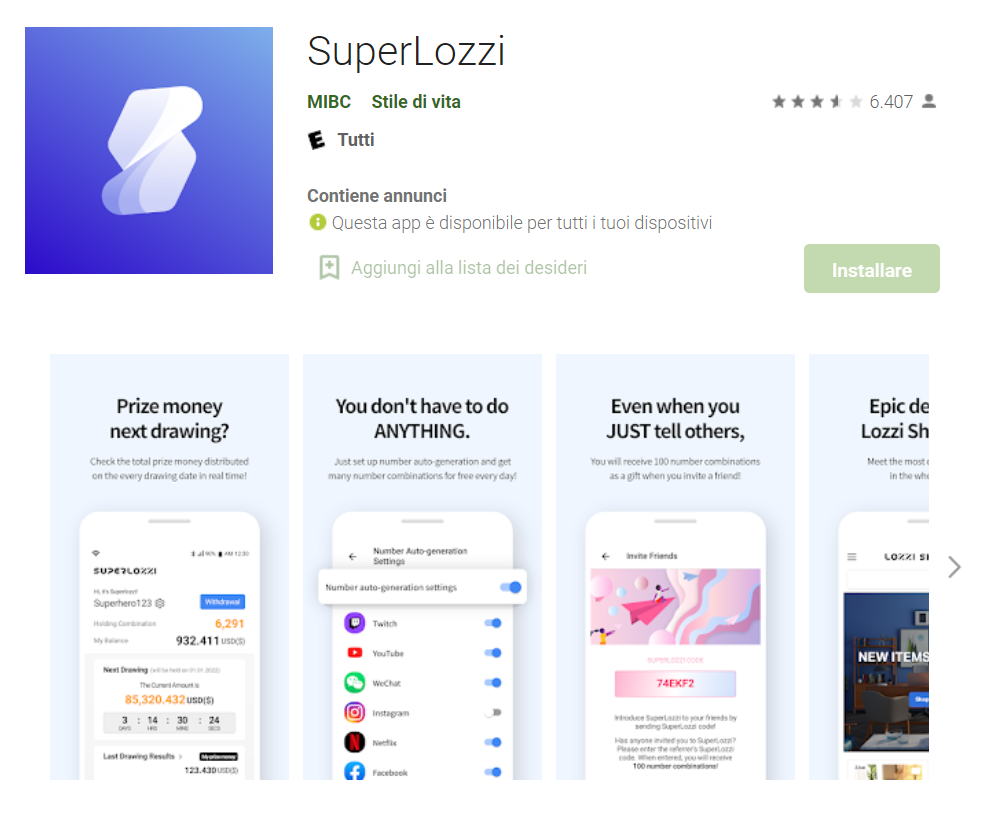 SUPER LOZZI APP